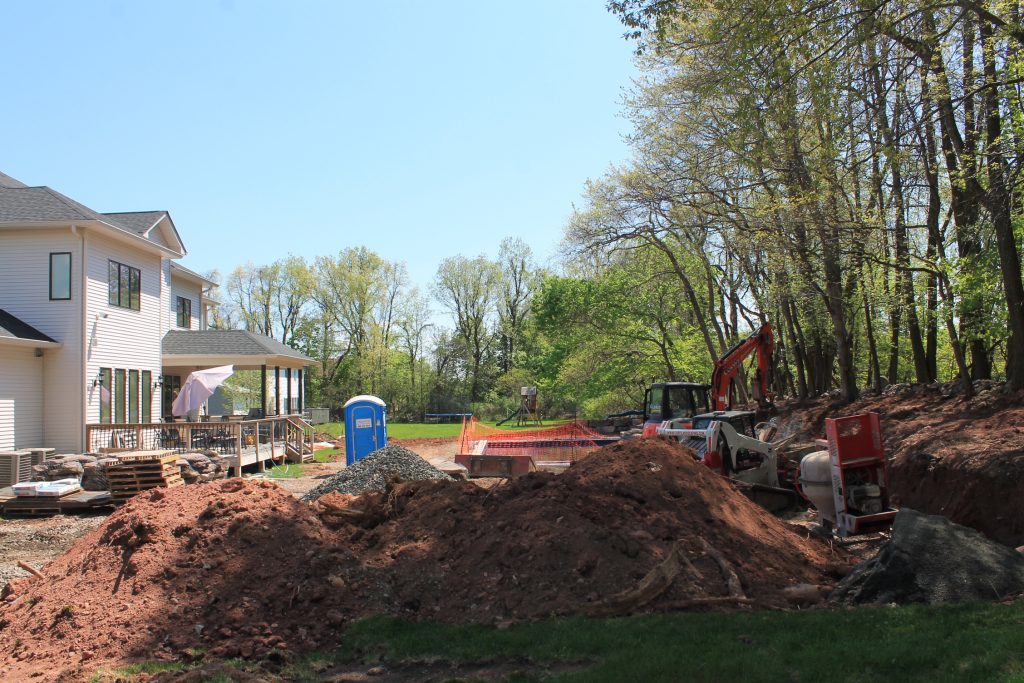 Backyard in Wesley Hills NY Before Curti's Landscaping