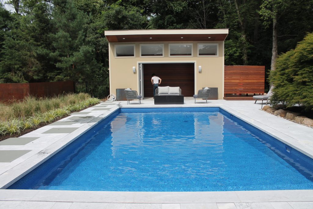 pool coping and patio